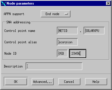 The node-parameters configuration panel. The instructions that follow guide you through the next step of the process.