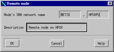 The remote-node definition panel. The instructions that follow explain how to use this panel.