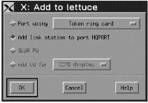 Adding a link station. Instructions for using the panel are given in the text following this figure.