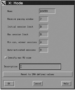 Adding a mode. Instructions for using the panel are given in the text following this figure.