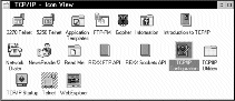 TCP - Icon View. Instructions on using the panel follow this figure.